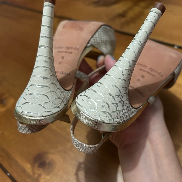 Kate Spade Snakeskin Slingback Heels - Picture 5 of 13